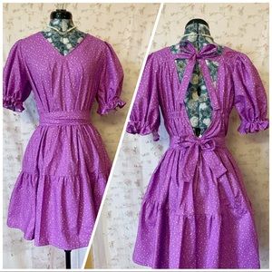 ✨Star and Moon Print Gathered Spring Dress✨